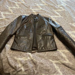 Juniors leather biker grunge jacket by The Alley Chicago Medium